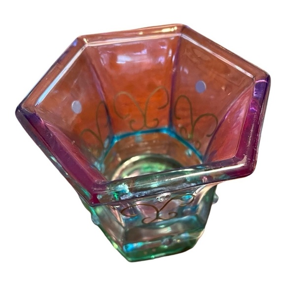 Partylite Mardi Gras tea light holder, and a pretty lotus flower tea light, EUC - Picture 5 of 9